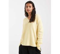 ONLY - Maglione extra largo con scollo a V giallo chiaro 40