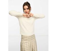Only - Maglione girocollo color crema-Bianco 38