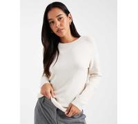 Only - Maglione girocollo color crema-Bianco 42