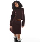 ONLY - Maglione lavorato a collo alto bordeaux in coordinato-Rosso 44