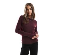 ONLY - Maglione lavorato girocollo bordeaux-Rosso 36