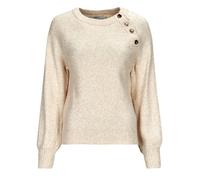 Only Maglione ONLEMMA LS BUTTON ONECK KNT in Beige EU M
