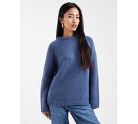 ONLY - Maglione oversize blu indaco vintage con fiocco sul retro 42