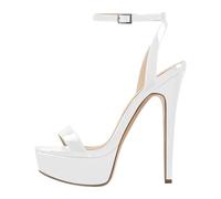 Only maker Sandali da donna con tacco alto, bianco, 45 EU