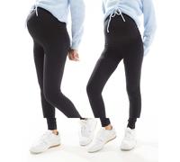 ONLY Maternity - Confezione da 2 paia di leggings neri-Nero XS