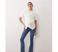 Only Maternity - Jeans a zampa push-up color blu medio S