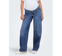 Only Maternity - Jeans dritti in denim blu medio S L34