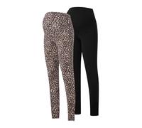 Only Maternity Leggings 'OLMLOVELY' beige / nero Donna Only Maternity L beige / nero
