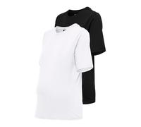 ONLY Maternity - Confezione da 2 T-shirt nera e bianca-Nero XL