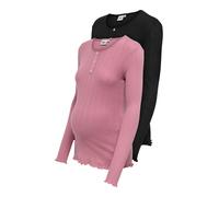 Only Maternity Maglietta 'OLMVista' rosa antico / nero Donna - Abbigliamento - Taglie comode - Maglie e top - Maglie e T-shirt Only Maternity XXXL
