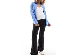 ONLY Maternity - Pantaloni a zampa elasticizzati neri-Nero 38