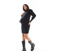 ONLY Maternity - Vestito midi nero in maglia XL