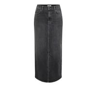 ONLY Maxi Denim Skirt Mid Waist Skirt with Slit And Front Pockets, Colore:Nero, Taglia:S