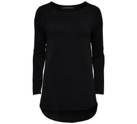 Only Onlmila Lacy L/s Long Pullover Knt T-Shirt, (Nero), 42 (Taglia Produttore: S) Donna