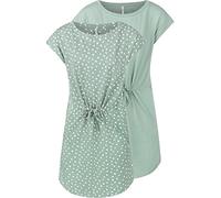 ONLY - Mini abito estivo da donna, confezione da 2 pezzi, taglie XS, S, M, L, XL, XXL, a righe, colore nero, 100% cotone, Chinois Green, L