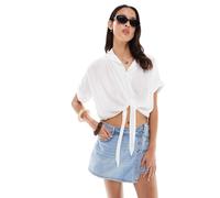 ONLY - Minigonna pantalone a portafoglio blu lavaggio chiaro 40