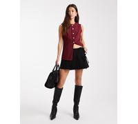 ONLY - Minigonna pantalone nera a pieghe con laccetti-Nero 42