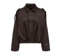 ONLY - Moon Stina Bomber in Faux Suede - - Jackets - Donna - Marrone - L