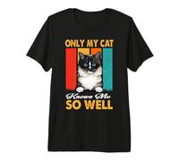 Only My Cat Knows Me So Well Vintage Ragdoll Cats Lover Maglietta Premium