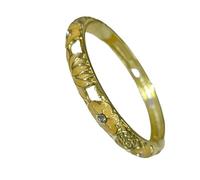 Only My Live Home Braccialetti da donna smaltati colorati con fiore di loto piccoli, realizzati a mano Cloisonne traforati braccialetti incernierati per piccoli polsi, gioielli etnici regali, Inner