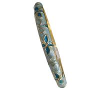 Only My Live Home Braccialetti vintage Cloisonne sottili quadrifoglio braccialetti per piccoli polsi ovali regali da donna fatti a mano in filigrana smaltata bracciale a polsino incernierato gioielli