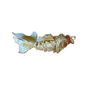 Only My Live Home Carino Cloisonne DIY Ciondoli Pesci Rossi Cinese Tradizionale Artigianato Gioielli Forniture Smalto Pesce Pendente Accessori, fish long 1.57 inch, Cloisonne, Nessuna pietra preziosa