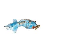 Only My Live Home Piccoli graziosi ciondoli a forma di animale cinese per la creazione di gioielli Cloisonne smaltati a forma di pesce ciondoli unici per donne accessori per pesci rossi fai da te
