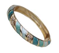 Only My Live Home Rainbow Cloisonne - Braccialetti smaltati a righe con strass per donne, braccialetti cinesi ICH Handmde incernierati gioielli regali, Diameter 2.36 inch wide 0.5 inch, Porcellana