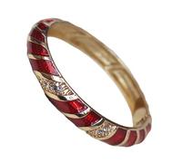 Only My Live Home Rainbow Cloisonne - Braccialetti smaltati a righe con strass per donne, braccialetti cinesi ICH Handmde incernierati gioielli regali, Diameter 2.36 inch wide 0.5 inch, Porcellana