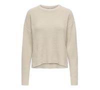 ONLY Neck Onlluna LS Knt Nca-Pullover con Scollo Rotondo, Betulla, S Donna