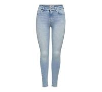 Only Nos onlBLUSH Mid SK Ank Raw JNS REA306 Noos Jeans, Mix Blu Chiaro, M / 32L Donna