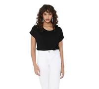 ONLY NOS Onlmoster S/s O-neck Top Noos Jrs, T-shirt Donna, Nero (Black Detail: Solid Black), 46 (Taglia Produttore: Large)