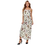Only Onlwinner SL MaxiDress Noos Wvn Vestito, Multicolore (Cloud Dancer/Botanical), 38 Donna