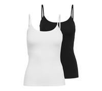 ONLY ONLLOVE Singlet 2PACK Jrs Camicia, Nero, M Donna