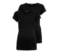 ONLY Olmlovely Life S/S Oneck Top2Pack Noos, Nero 1, M (Pacco da 2) Donna