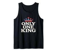 Only One King Bold Crown American Graphic Gift Tee per Uomo Canotta