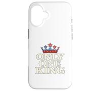 Only One King Bold Crown American Graphic Gift Tee per uomo Custodia per iPhone 16