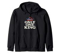 Only One King Bold Crown American Graphic Gift Tee per Uomo Felpa con Cappuccio