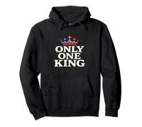 Only One King Bold Crown American Graphic Gift Tee per Uomo Felpa con Cappuccio