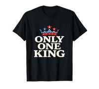 Only One King Bold Crown American Graphic Gift Tee per Uomo Maglietta
