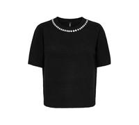 ONLY Onlabby Life SS Bling Top O-Neck Knt, Nero, S Donne, Nero, S