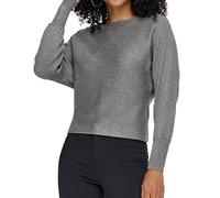 ONLY ONLADALINE Life L/S Short PULLO Knt Noos Pullover, Medium Grey Melange, XL Donna