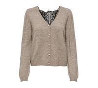 ONLY Onladele LS Lace Mix Cardigan CC Knt, Fungi, XS Donna