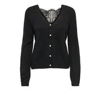 ONLY Onladele LS Lace Mix Cardigan CC Knt, Nero, S Donna