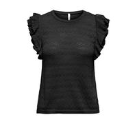 ONLY Onlaga SL Glitter O-Neck Top Knt da Donna, Nero, L