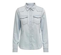ONLY Onlalexa L/S DNM Shirt FS Noos Camicia da Donna, Mix Blu Chiaro, S