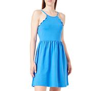 ONLY Onlamber Strap Scallop Short Dress Ay NN Abito in Jersey, Blu-Strong Blue, M Donna