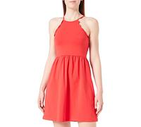 ONLY Onlamber Strap Scallop Short Dress Ay NN Abito in Jersey, Rosso-Mars Red, XXL Donna