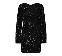 ONLY Onlanika da Donna LS Bow Dress Wvn CS Onlanika Sequins LS Bow Dress Wvn CS (Confezione da 1), Nero, L
