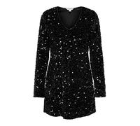 ONLY Onlanika LS Sequins V-Neck Dress Wvn Abito con Scollo a V, Nero, L Donne, Nero, L